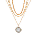Gold-plated crystal pendant wholesale fashionnew arrival necklace fashion street style butterfly sweater chain women's light luxury style clavicle chain