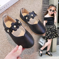 Girls' leather shoes - new spring/autumn  collection: stylish princess shoes for little girls, featuring floral designs, soft soles, and casual comfort for mid-to-large sized children