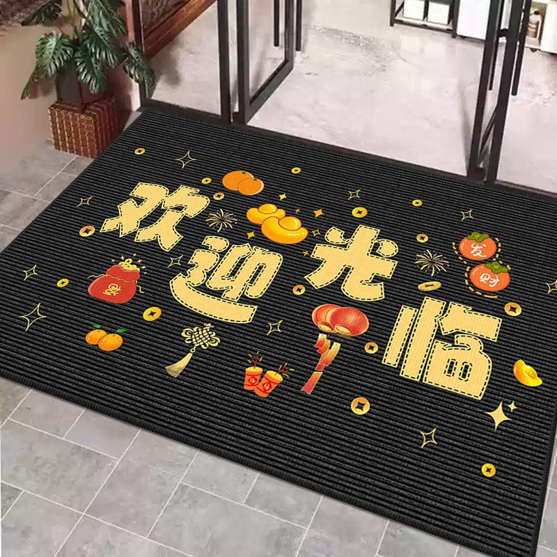 Crystal velvet doormat - non-slip, absorbent entrance mat for home & business - festive & commercial use