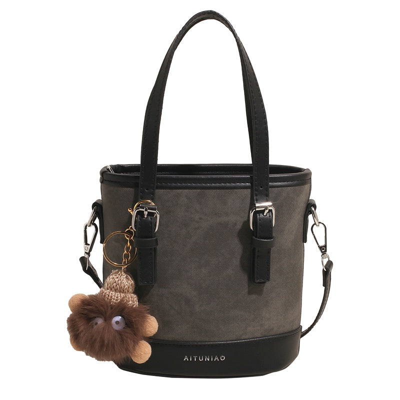 Autumnew arrival large capacity bucket bag for women easiest for matchtrendyolcommutersatchel bag casual high-looking retro shoulder bag