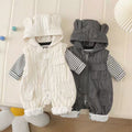 Spring and autumn one-piecestripes baby cute super cute infant spring autumlong sleevesnew arrivaloverallssuit super cool clothes