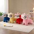 Influencer-approved foshan lion dance chair - cartoon animal design, designer creative small lion stool for living room, kids' shoe bench