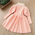 Girls' knitted sweater dress - autumn/winter  new collection - fashionable long dress with bow detail for baby girls