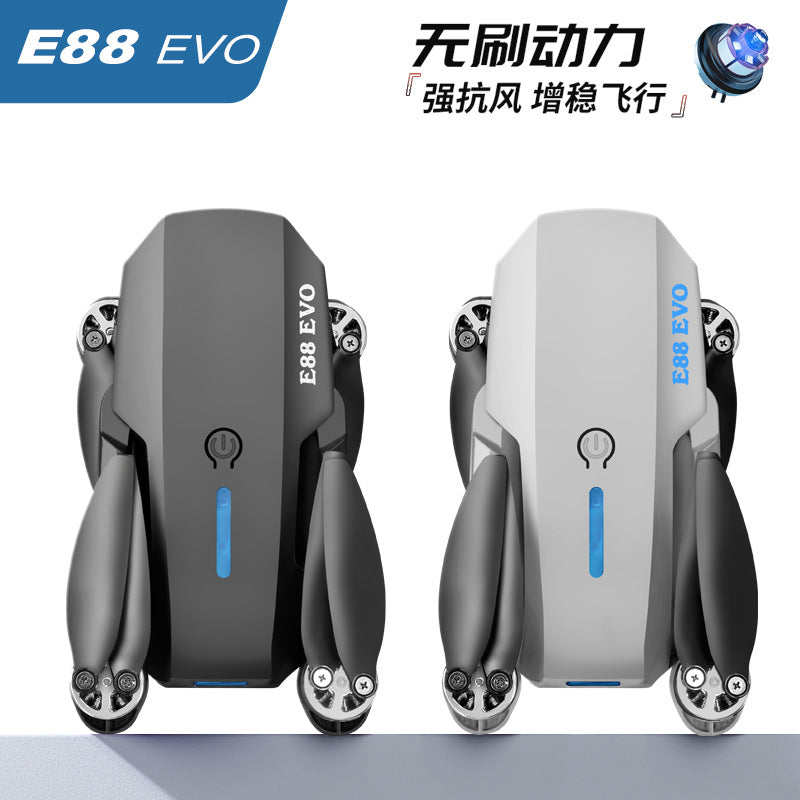 E88 brushless motor drone with optical flow positioning, 4k dual camera, and powerful wind resistance - multirotor remote control aircraft