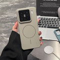 Suitable for xiaomi 17pro thin ring magnetic phone case frosted skin feel redmi k90 anti-fall soft pc protective cover new