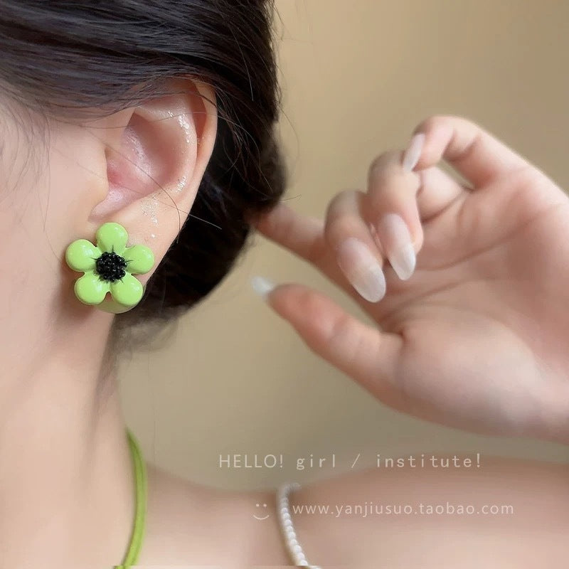 925 silver needle spring and summer flower earrings for women classy super fairy elegantbest selling earrings 2026 small fresh earrings