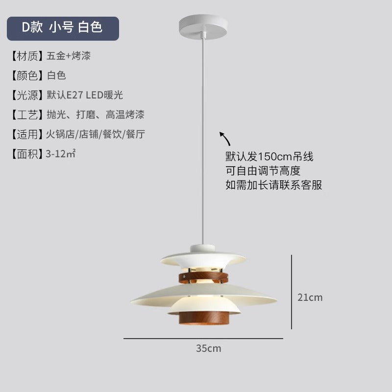 Danish Restaurant Chandelier B & B Cafe Hotel Petal Creative Bar Light Modern Simple Iron Flying Saucer Lighting