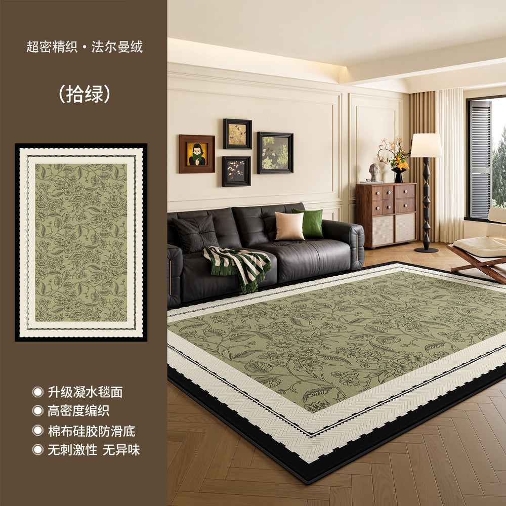 Carpet living room new green medieval style retro home carpet bedroom waterproof accessible luxuryclassy customizable carpet