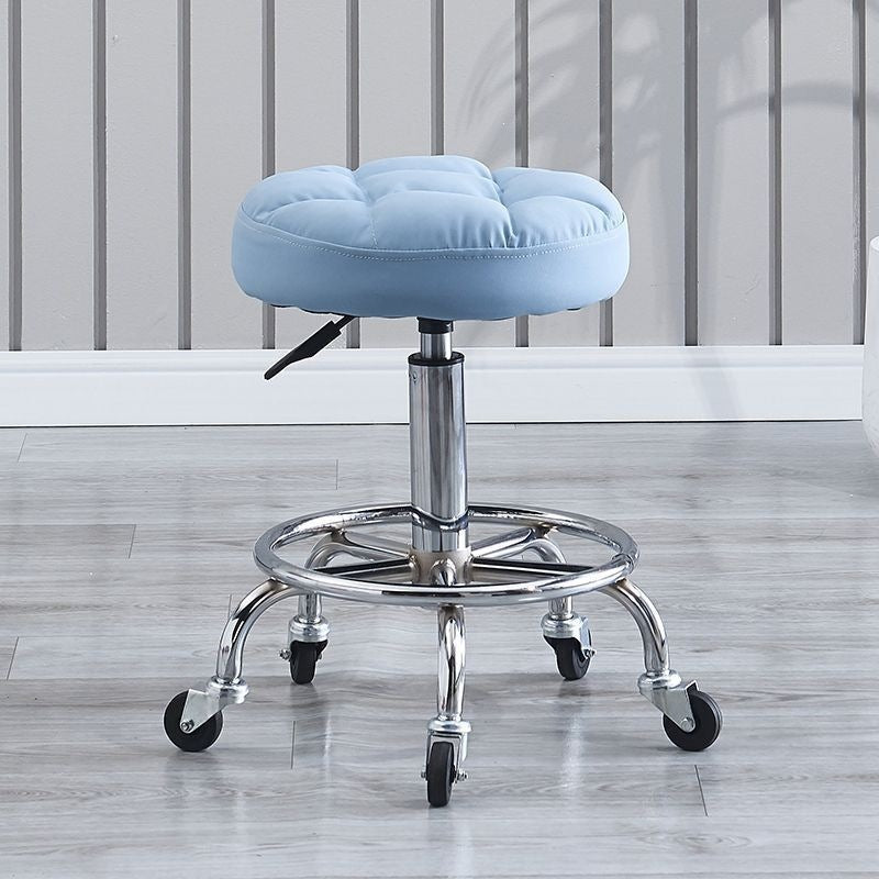 Barber chair makeup manicure live broadcast special adjustable round stool for home bedroom dressing stool movable backrest large work stool