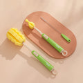 Silicone bottle brush baby pacifier brush straw brush rotate bottle brush cleaning brush cleaning brush suit