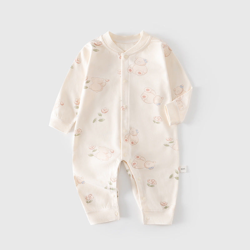 Babibele baby long-sleeve romper, 100% cotton, spring/autumn, snap-crotch bodysuit, class a, infant/toddler, spring/summer crawling suit