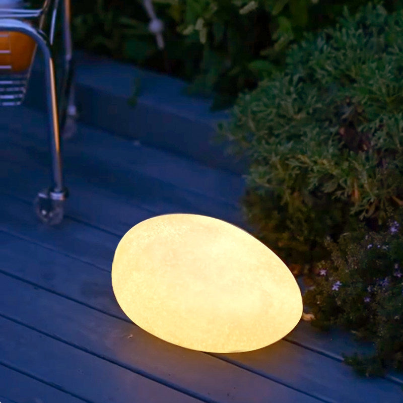 Outdoor waterproof led creative light-up stone lamp - realistic pebble lights for villa gardens, lawns, and courtyards