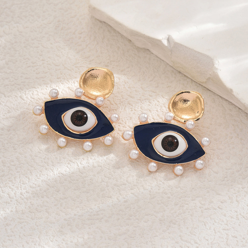 Wholesale devil's eye earrings - european & american style, chic, unique, high-end, statement pearl studs & earrings for women