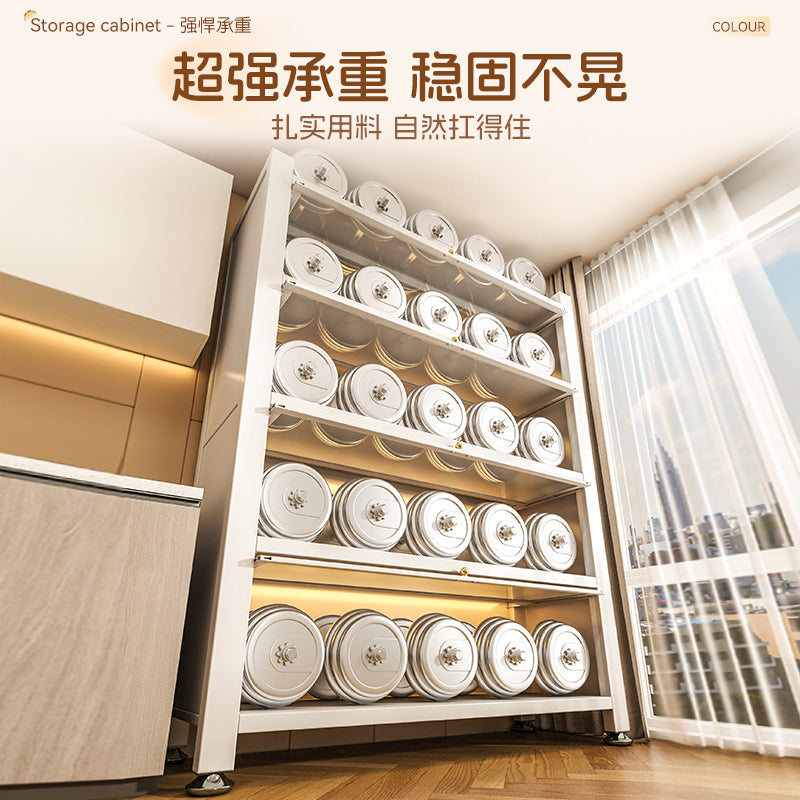 Steel bookcase glass door bookshelf for home living room storage cabinet floor-standing dust-proof figure display cabinet iron storage rack