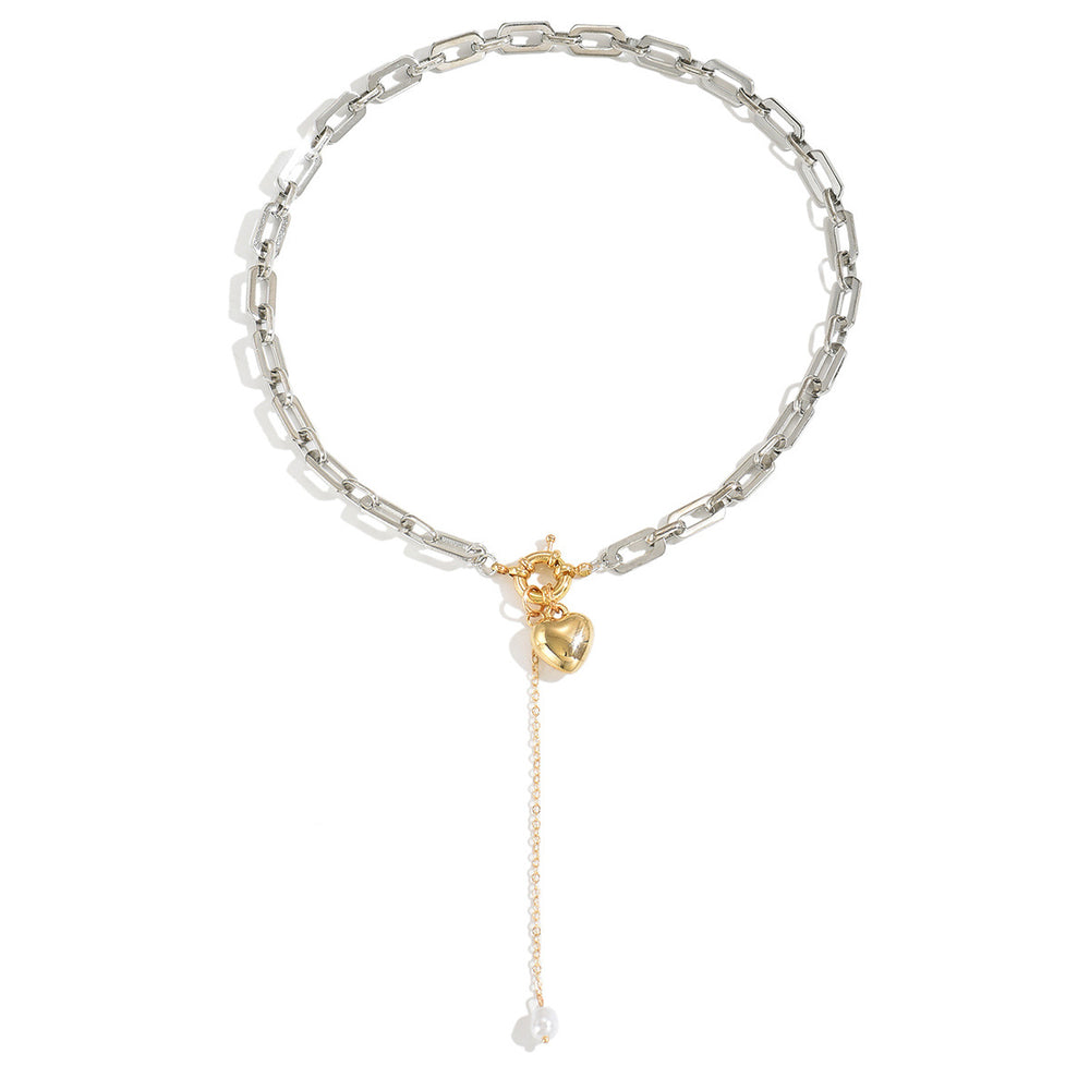hot-selling love tassel necklace for women, european and american niche design, trendy sweet and cool patchwork chain earrings and bracelets