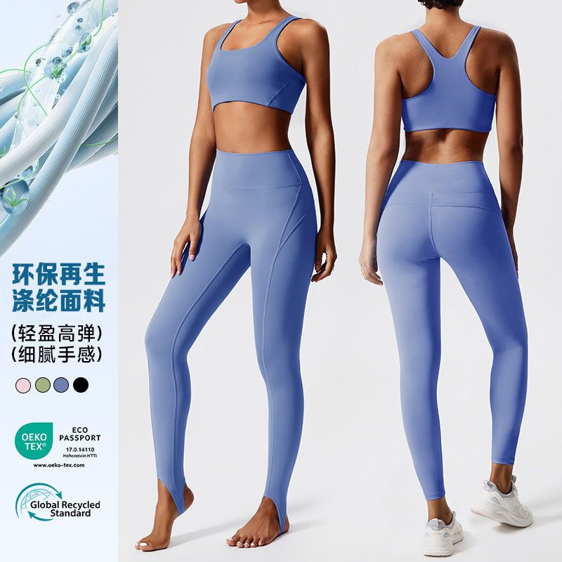 new arrival running sports pilates yoga clothes beautiful back tight belly high waist peach butt fitness clothes for women