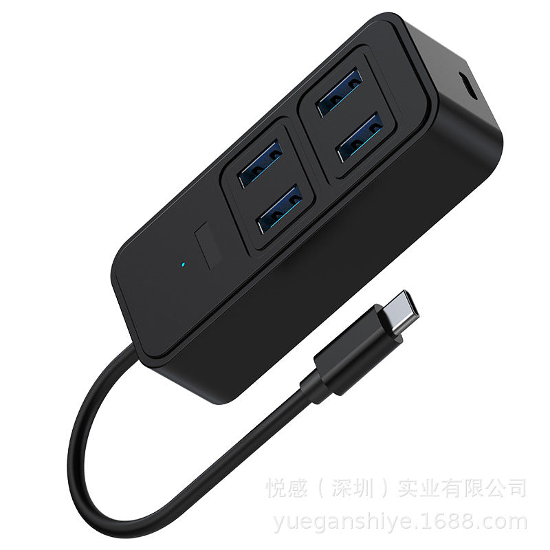 one-to-four typec splitter dc powered hub3.0 notebook tablet adapter usb hub