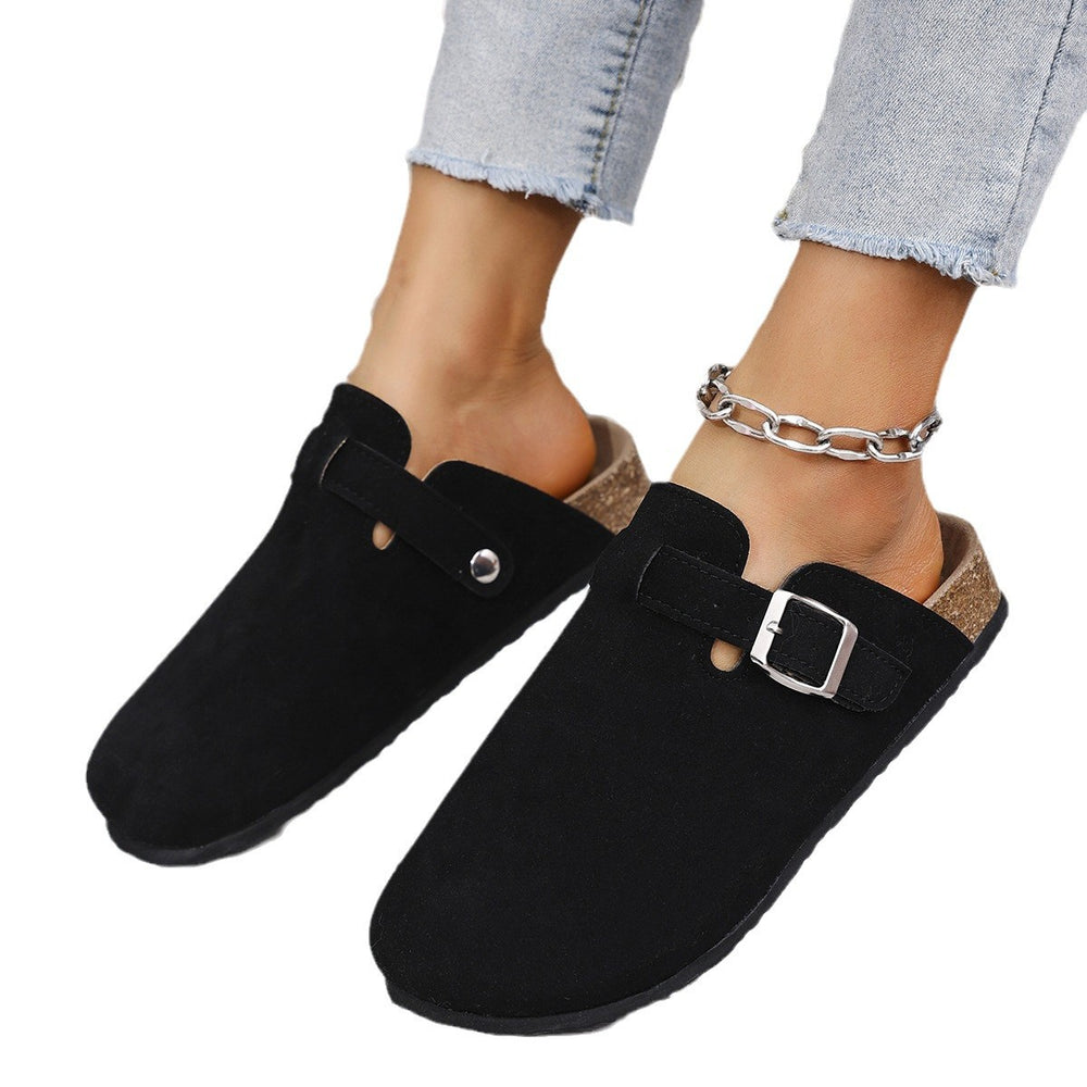 Plus size women's cork bottom slippers export baotou half-slippers birkenstock shoes 35-48 sizes shipped according to customer plan