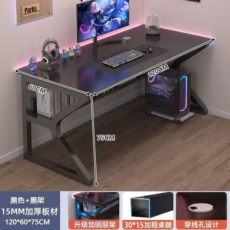 Perforated board e-sports table desktop computer table bedroom for home desk student study desk bookshelf all-in-one table