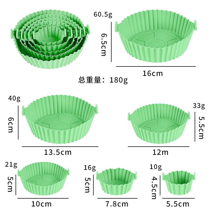 hot-selling silicone baking pan, high temperature resistant air fryer, easy to clean round baking mold, for home silicone baking pan