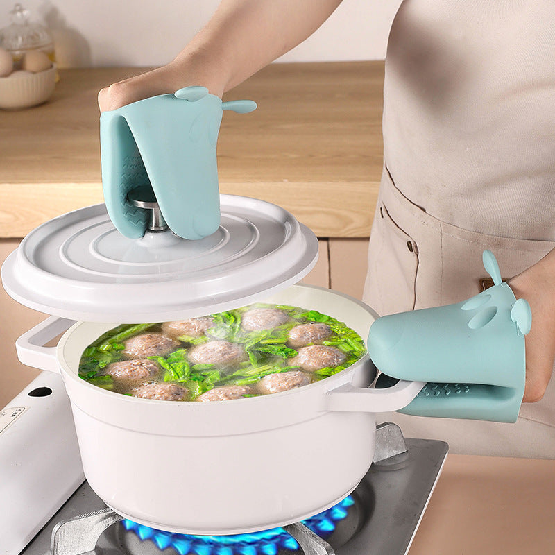 Silicone hand clip thickened high temperature resistant for home kitchen pot and dish clip microwave oven silicone pot ear clip baking dish clip