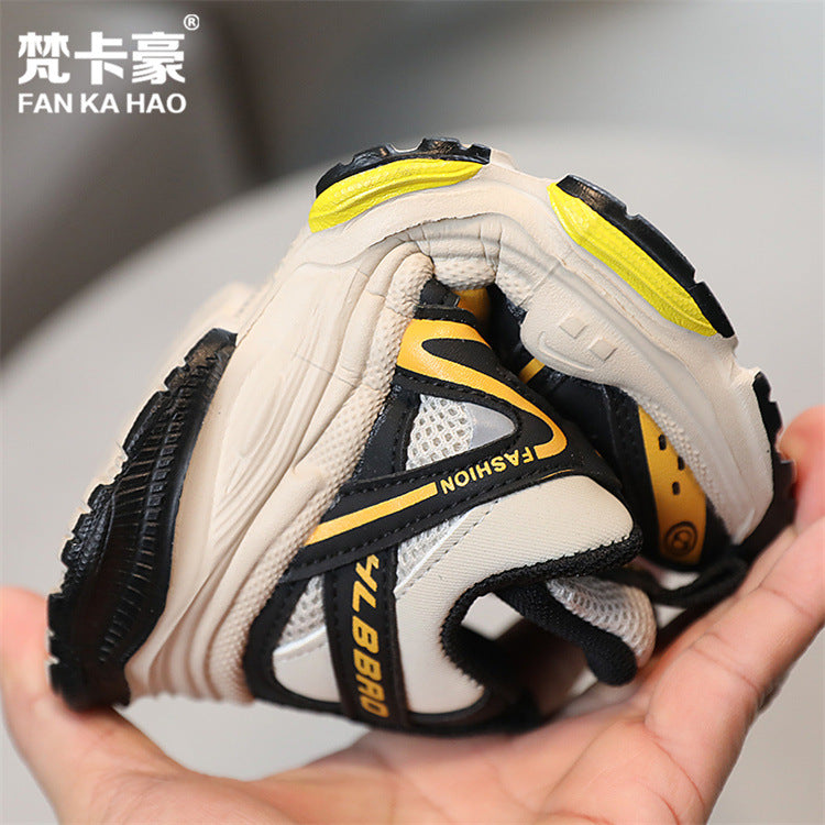 Vancahao kids' rotating buckle sneakers -  spring/autumn new arrivals: girls' chunky sneakers, boys' casual running shoes
