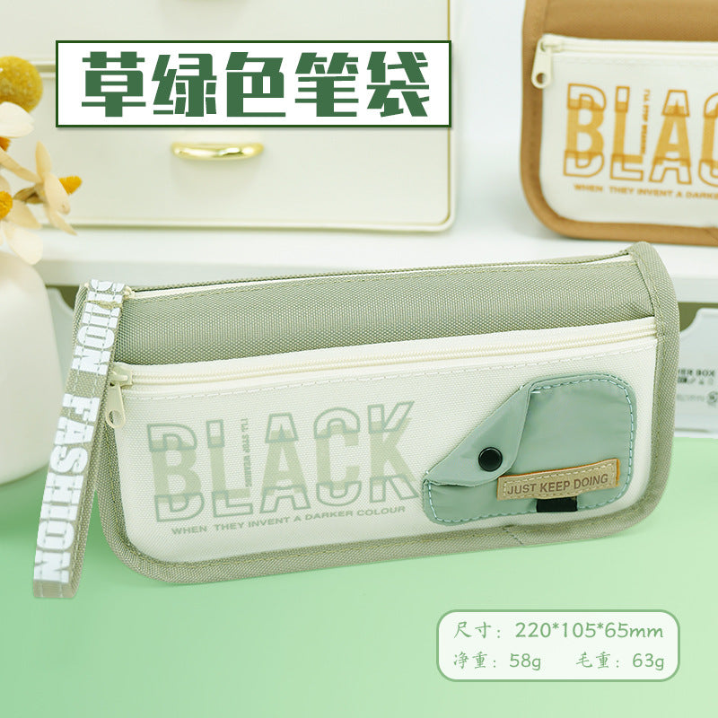 Large-capacity boy pencil case High value primary school students Multifunctional pencil Stationery bag Design sense Niche portable pencil case