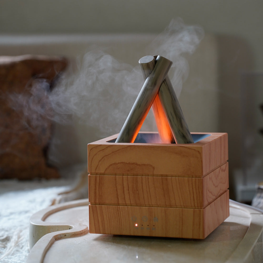 Hotel creative atmosphere bonfire humidifier office colorful simulation flame essential oil aromatherapy machine cross-border wholesale