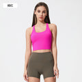 Fashioneasiest for matchnew arrival with chest pad yoga vest women's comfortable naked fitness bubble wrap sports bra s2081