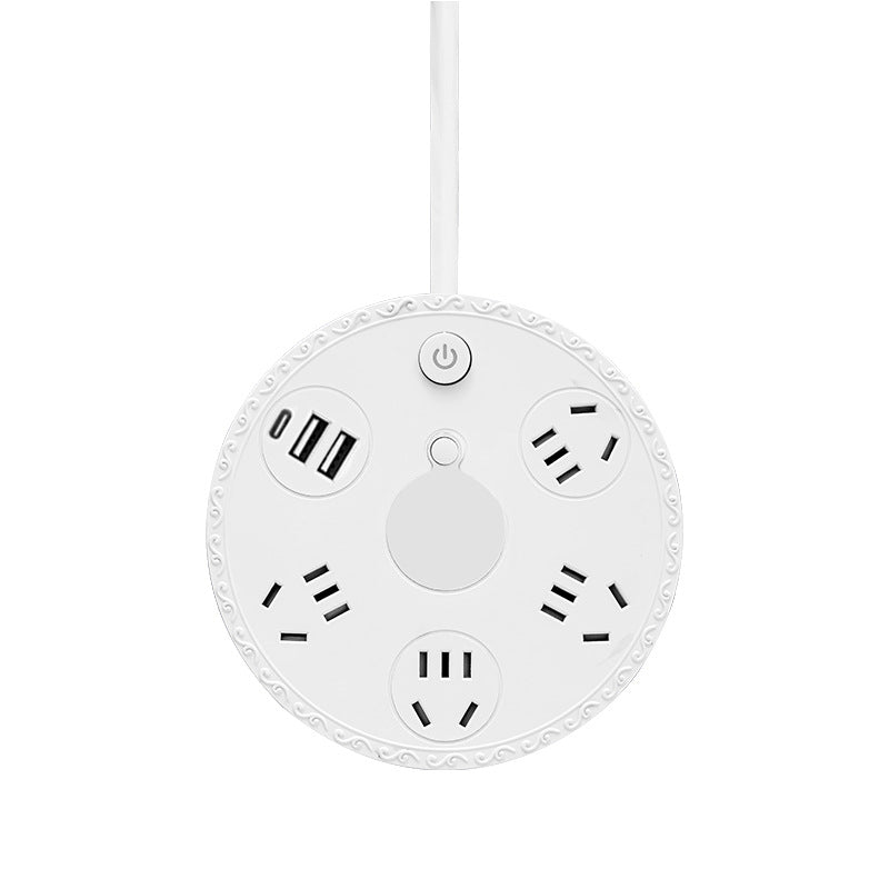 Multifunctional socket table lamp bedside night eye protection lamp dormitory plug-in board multi-slot panel multi-hole plug-in board