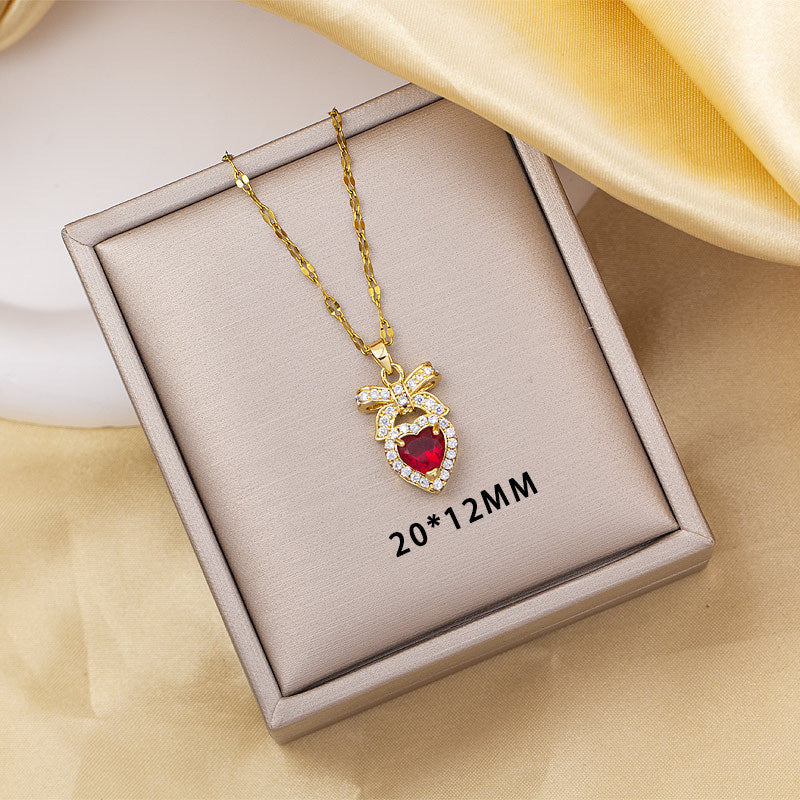 Customized high-end niche design accessible luxury 18k gold titanium steel pendant, direct from the source factory, odm customization available