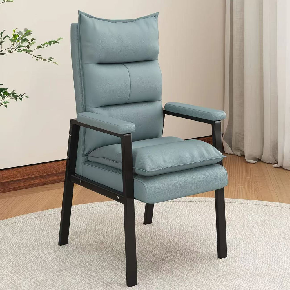 Casual mahjong chair backrest for home use, plaid computer chair for long sitting, mahjong machine chair set of four