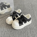 Campus style korean velcro thick sole shoes for women 2026 new arrivalspring sneakers white shoes student bread shoes for women
