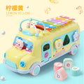 Hand percussion piano infant and child educational toy bus two-in-one eight-tone hand percussion piano rattle instrument boys and girls toys