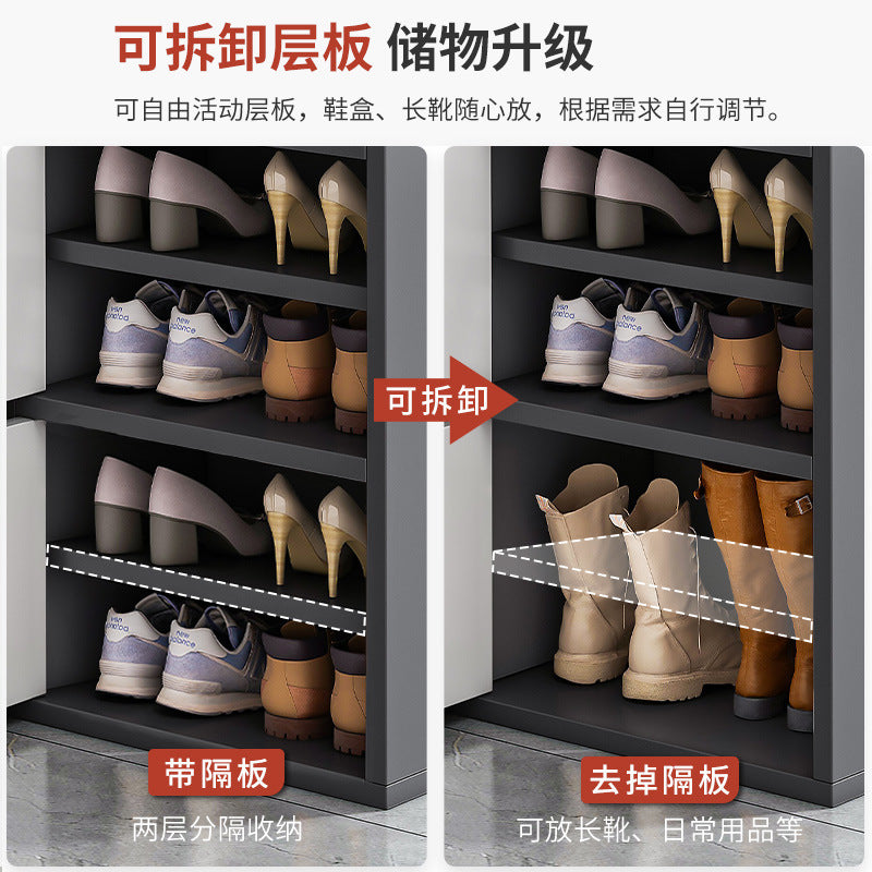 Narrow shoe cabinet Home door shoe rack Large capacity dustproof Simple shelf Corner storage Foyer cabinet Large shoe box