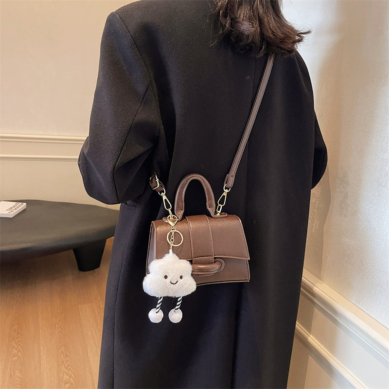 Retro presbyopia shoulder bag women's 2025 popular new niche ins versatile Korean version ins women's bag messenger bag