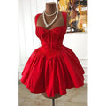 European and american cross-border women's fashion:  summer new arrival - elegant bow high-waisted boned a-line cami mini dress