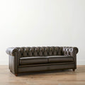 American retro leather sofa, top grain cowhide, living room home use, suitable for small to large apartments, brown leather sofa, mid-century modern classic style