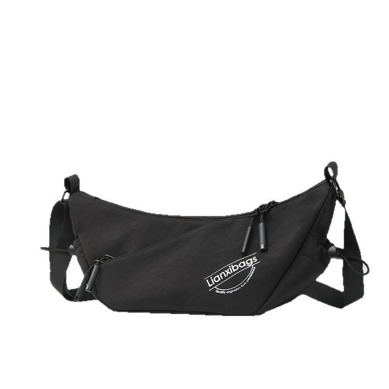 Crossbody bag men's large-capacity design sense niche messenger bag 2025 new fashion sports fitness outdoor breast bag