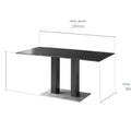Amazon tempered glass dining table - modern minimalist chinese style chair set - premium luxury