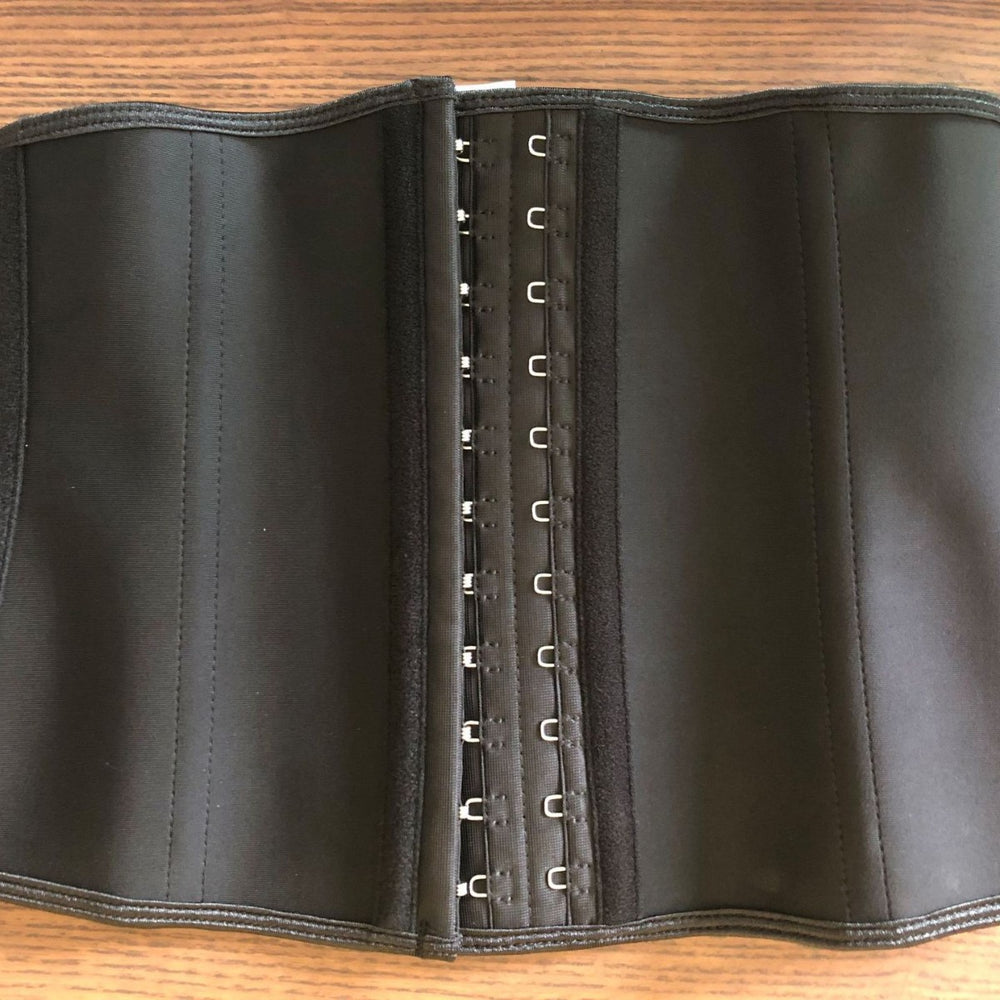 24cm latex corset large breasted three-layer patch tummy control shapewear rubber corset production and processing