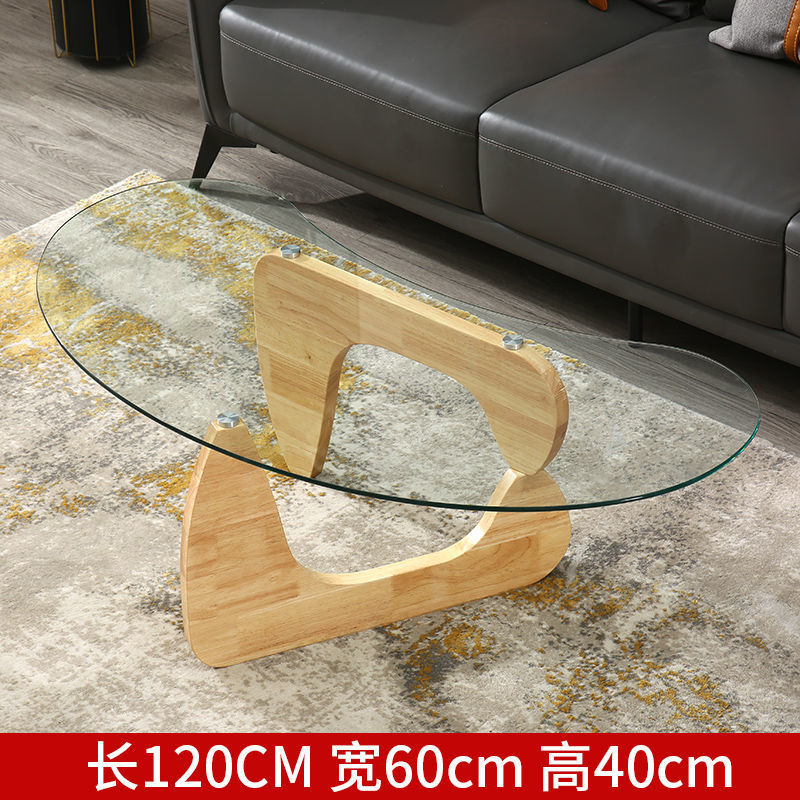 Internet celebrity designer yaguchi yu glass coffee table living room accessible luxury small apartment for home creative classy sofa side table