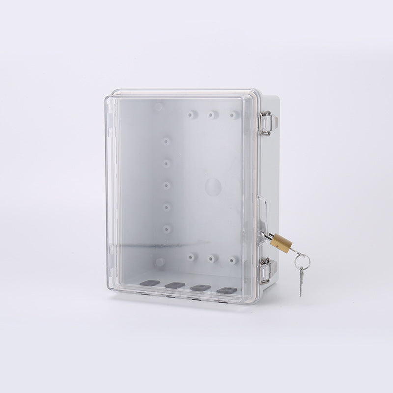 Locked row plug waterproof box rainproof outdoor open-air battery car charging pile box anti-theft mobile socket power box