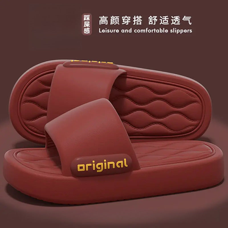 Summer new 2025 women's slippers: non-slip soft sole indoor bathroom slippers for home, wholesale couple's sandals