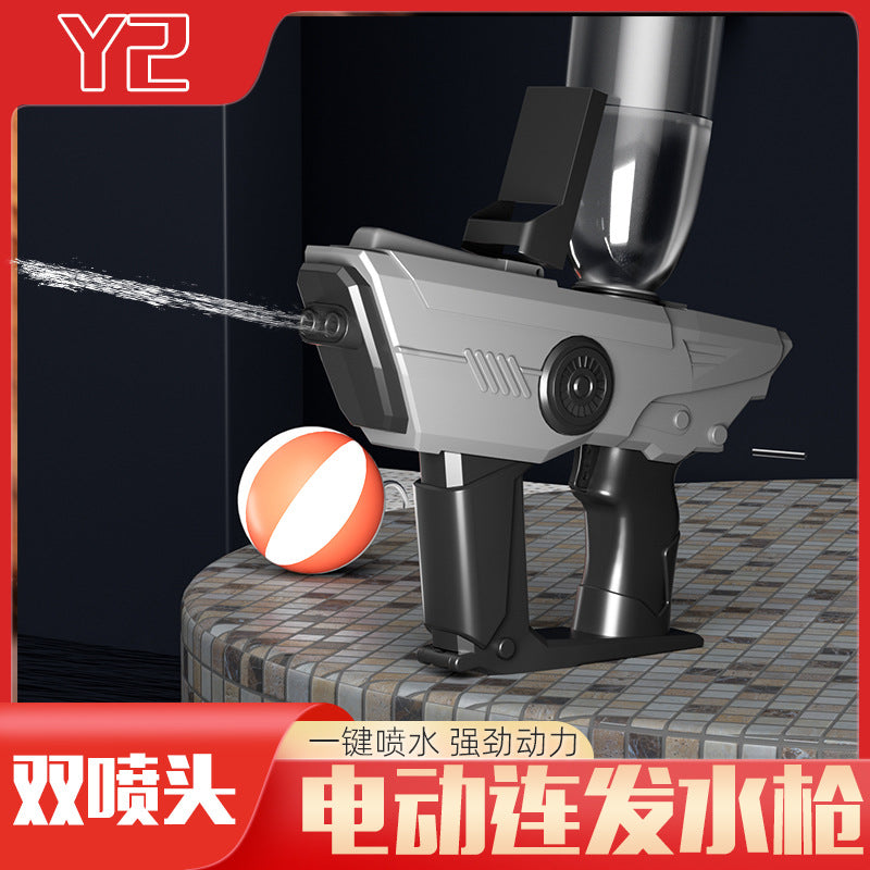 【customizable】new kids' double-nozzle electric water gun toy - interactive, high-capacity, perfect for summer water fun & gifting