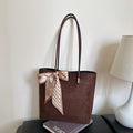 2025 new cross-border women's bag: minimalist, fashionable, retro, large capacity, letter print, handbag, shoulder bag, tote bag