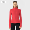 Fall and winternew arrival yoga sports outwear women's elastic zipper running fitness yoga long sleevestopsjacketz18031