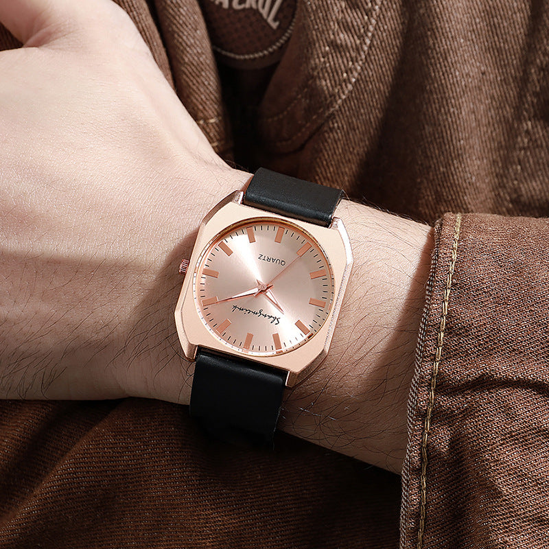 Stylish square minimalist quartz silicone strap watch - a high-value gift for students and women