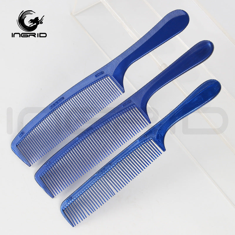 3D Blue Resin Hair Cutting Comb Double Head Hair Cutting Comb Steel Needle Tip Tail Comb High Temperature Resistant Anti-Static Blue Hair Cutting Series