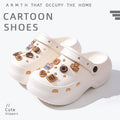 Thick sole crocs women's toe cap non-slip deodorizing filter not tired feet summer 2025new arrivalfashion slippers women's outwear